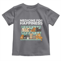 Funny Dog Lover Toddler T Shirt My Medicine For Happiness Called Cats Everyday - Wonder Print Shop