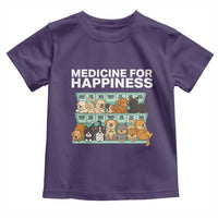 Funny Dog Lover Toddler T Shirt My Medicine For Happiness Called Cats Everyday - Wonder Print Shop