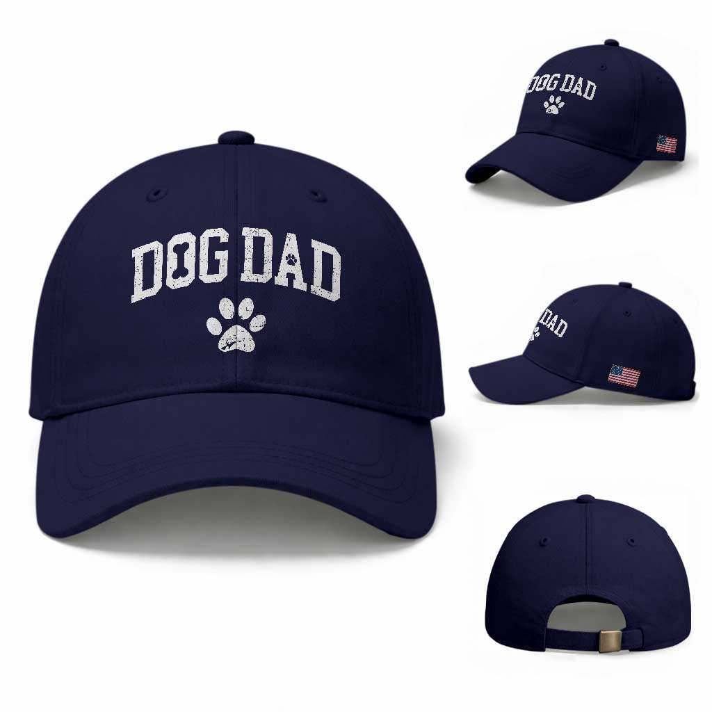 Retro Dog Dad Baseball Cap Distressed Fathers Day Gift for Dog Lovers