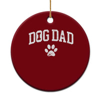 Retro Dog Dad Ceramic Ornament Distressed Fathers Day Gift for Dog Lovers - Wonder Print Shop