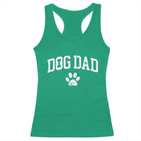 Retro Dog Dad Racerback Tank Top Distressed Fathers Day Gift for Dog Lovers - Wonder Print Shop