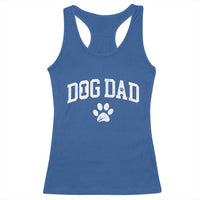Retro Dog Dad Racerback Tank Top Distressed Fathers Day Gift for Dog Lovers - Wonder Print Shop