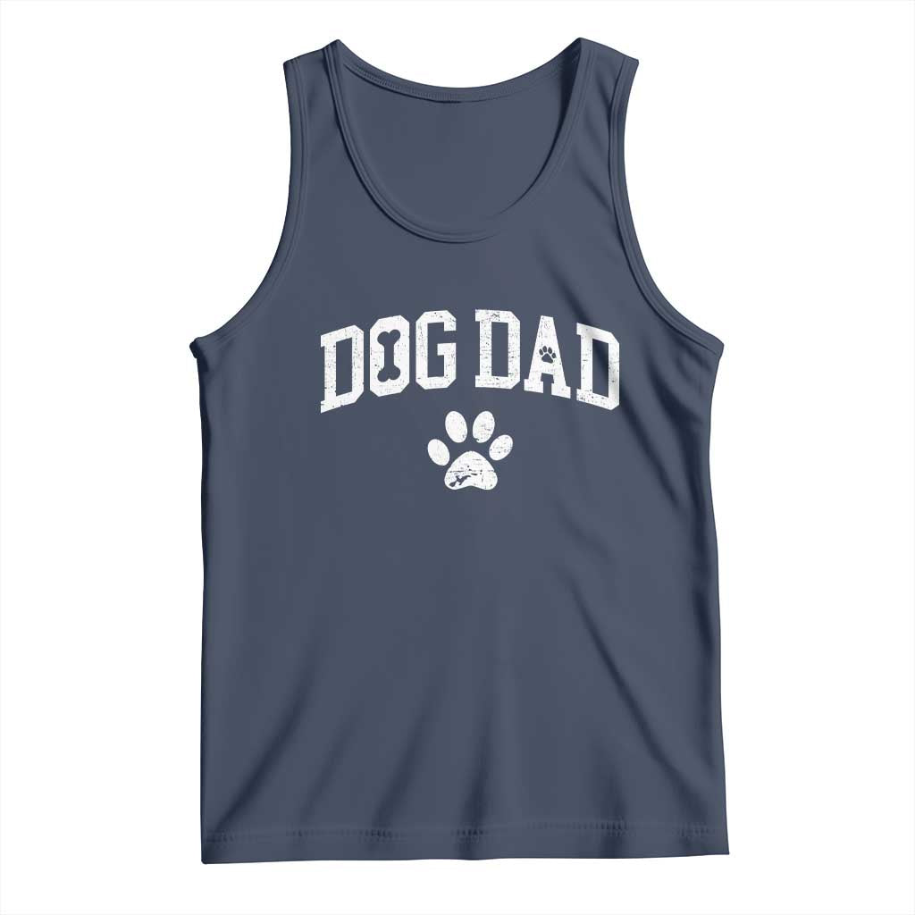 Retro Dog Dad Tank Top Distressed Fathers Day Gift for Dog Lovers - Wonder Print Shop