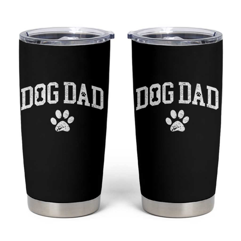 Retro Dog Dad Tumbler Cup Distressed Fathers Day Gift for Dog Lovers - Wonder Print Shop
