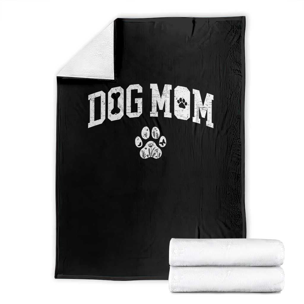 Dog Mom Throw Blanket Floral Fur Mama Gift For Her Mothers Day - Wonder Print Shop
