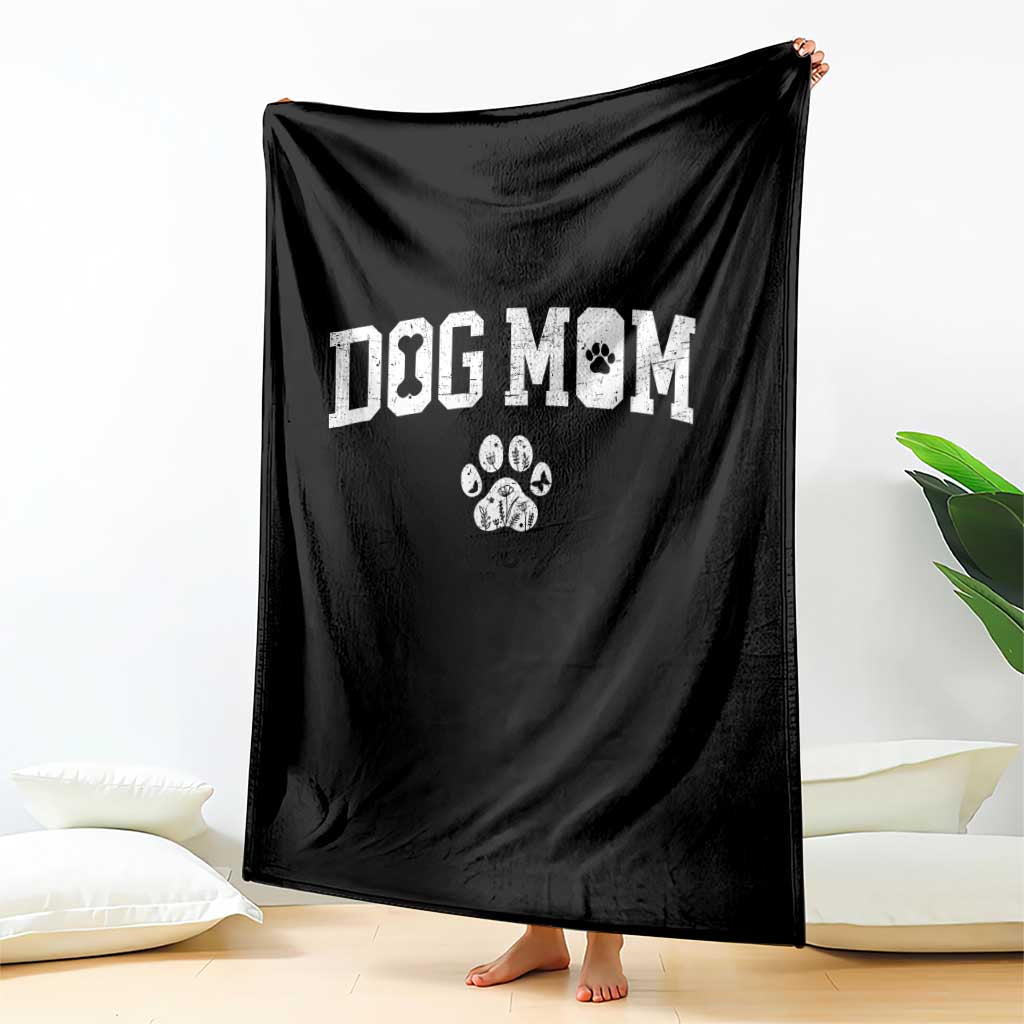Dog Mom Throw Blanket Floral Fur Mama Gift For Her Mothers Day - Wonder Print Shop