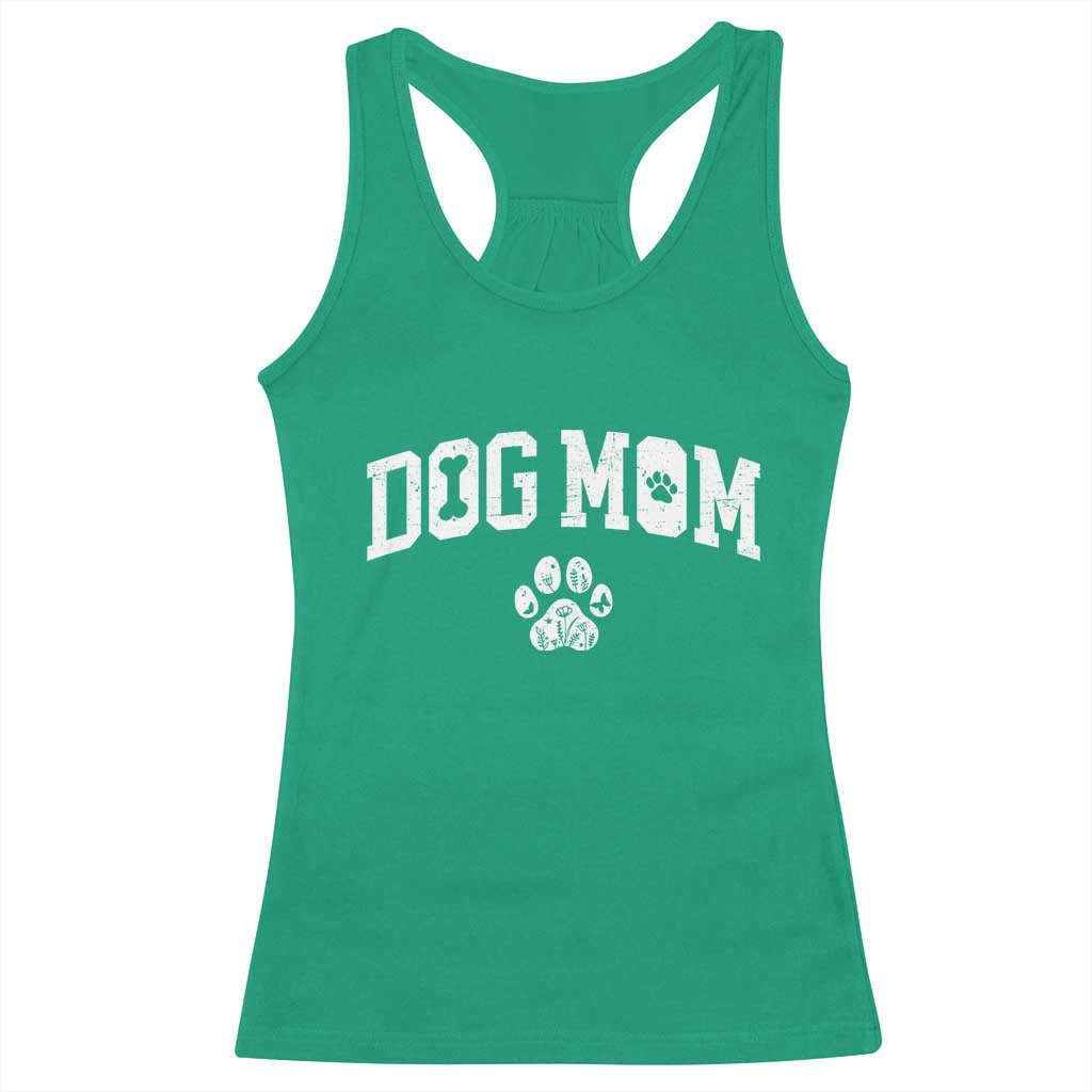 Dog Mom Racerback Tank Top Floral Fur Mama Gift For Her Mothers Day - Wonder Print Shop