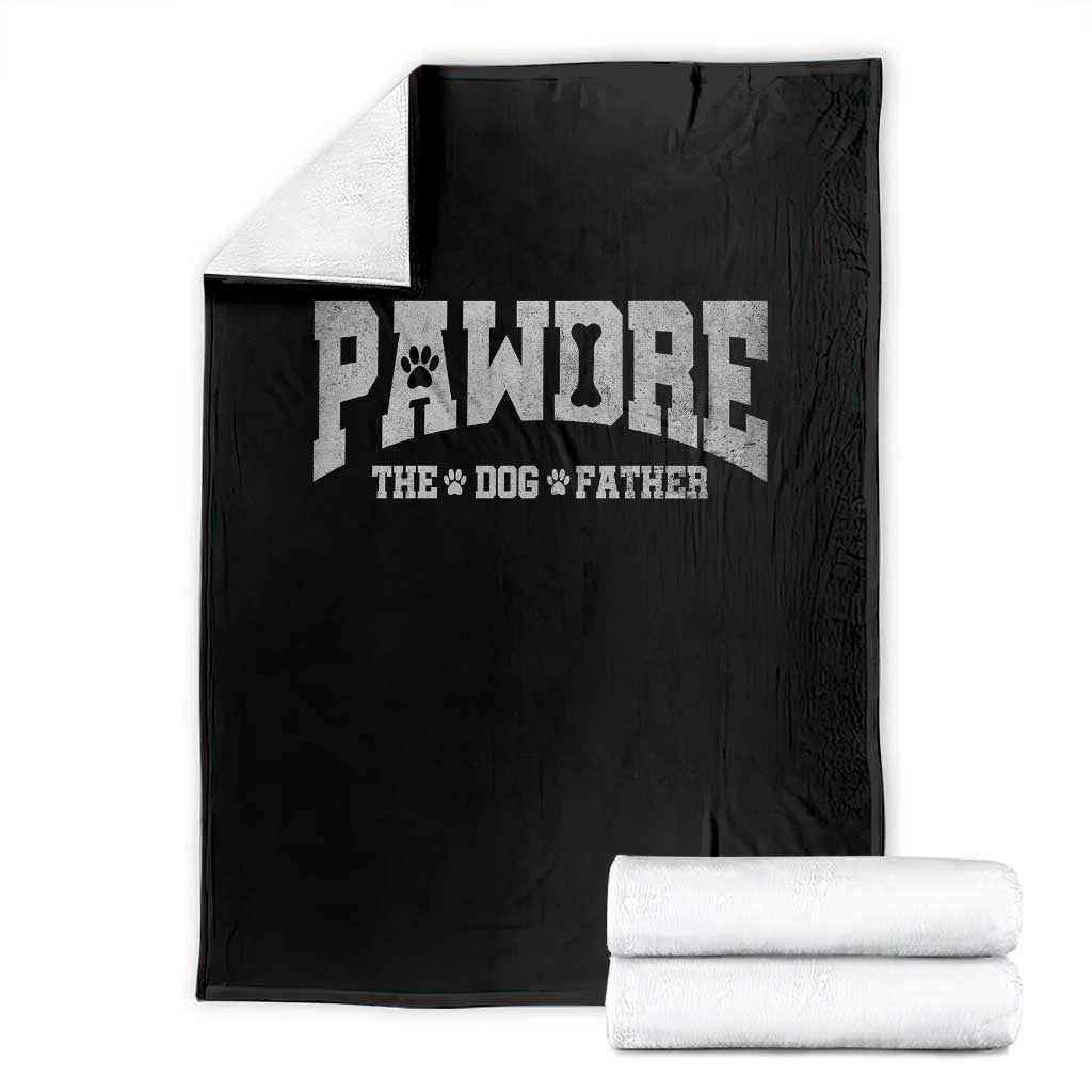 Pawdre The Dog Father Throw Blanket Dog Dad Christmas Fathers Day - Wonder Print Shop