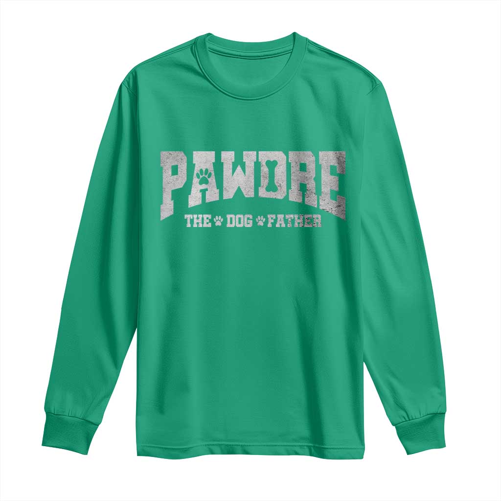 Pawdre The Dog Father Long Sleeve Shirt Dog Dad Christmas Fathers Day - Wonder Print Shop