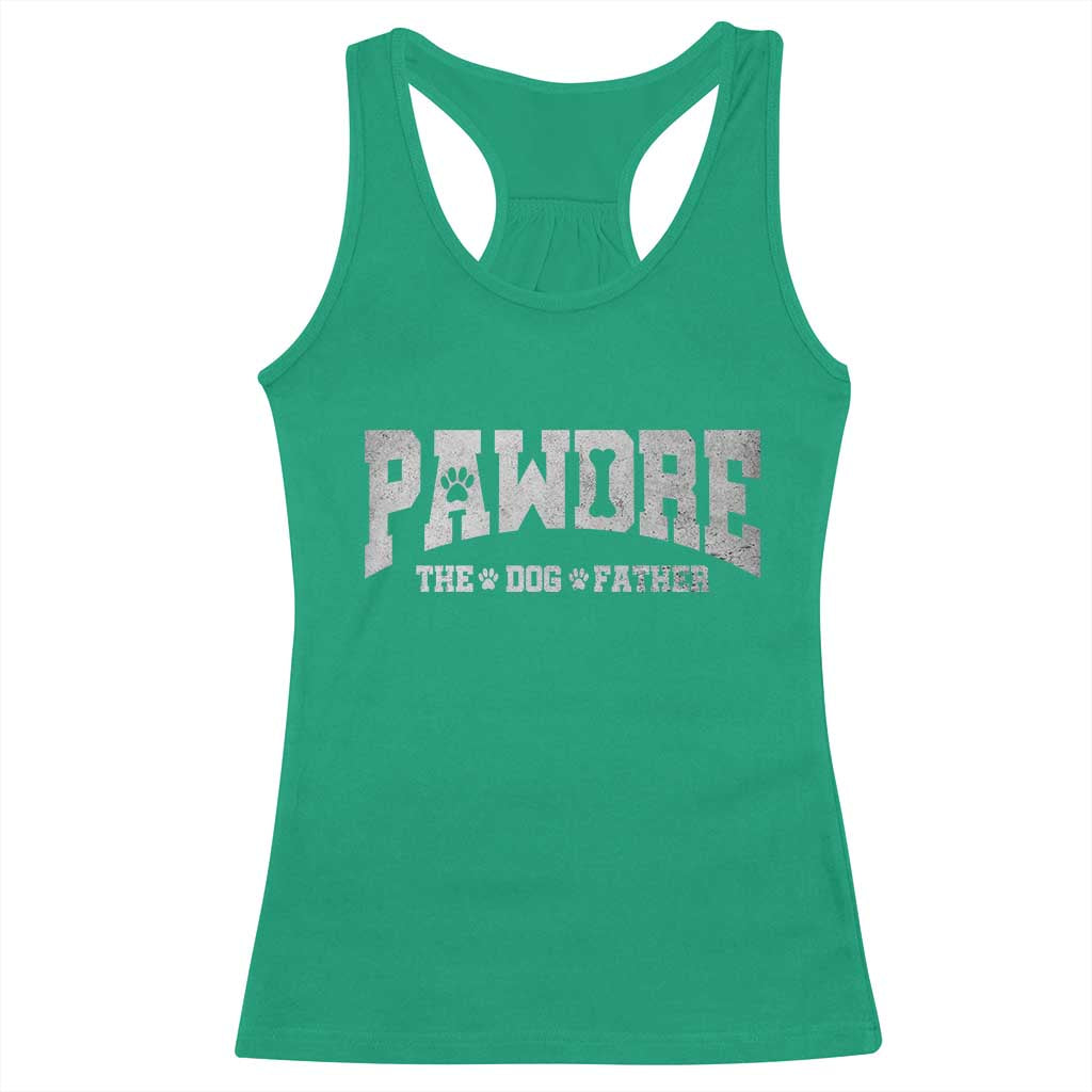 Pawdre The Dog Father Racerback Tank Top Dog Dad Christmas Fathers Day - Wonder Print Shop