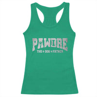 Pawdre The Dog Father Racerback Tank Top Dog Dad Christmas Fathers Day - Wonder Print Shop