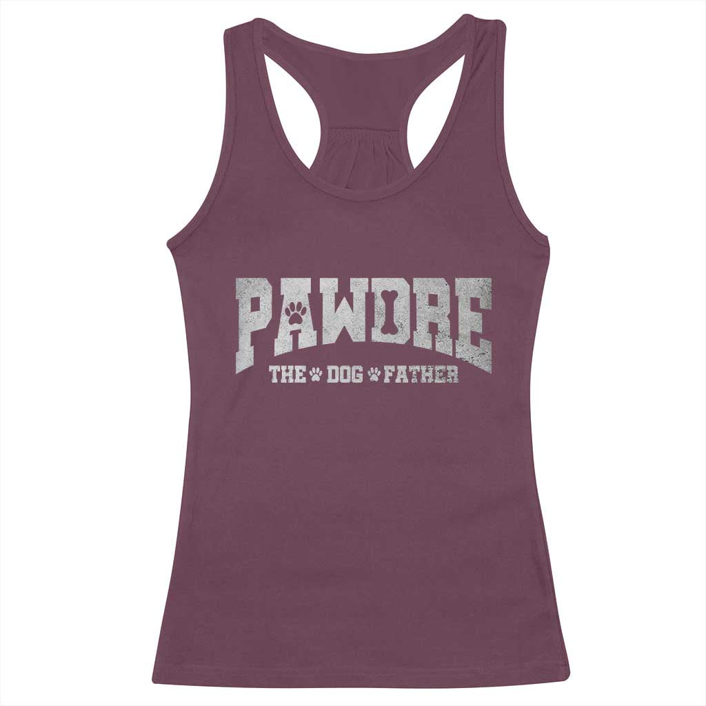 Pawdre The Dog Father Racerback Tank Top Dog Dad Christmas Fathers Day - Wonder Print Shop