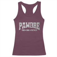 Pawdre The Dog Father Racerback Tank Top Dog Dad Christmas Fathers Day - Wonder Print Shop