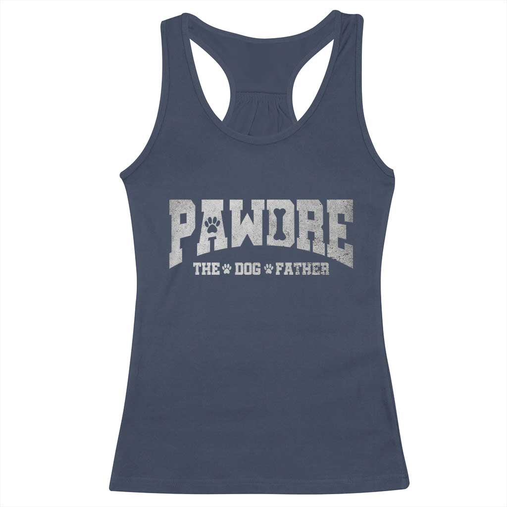 Pawdre The Dog Father Racerback Tank Top Dog Dad Christmas Fathers Day - Wonder Print Shop