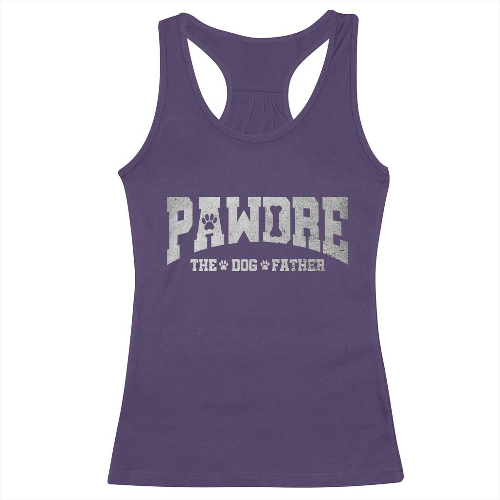 Pawdre The Dog Father Racerback Tank Top Dog Dad Christmas Fathers Day - Wonder Print Shop