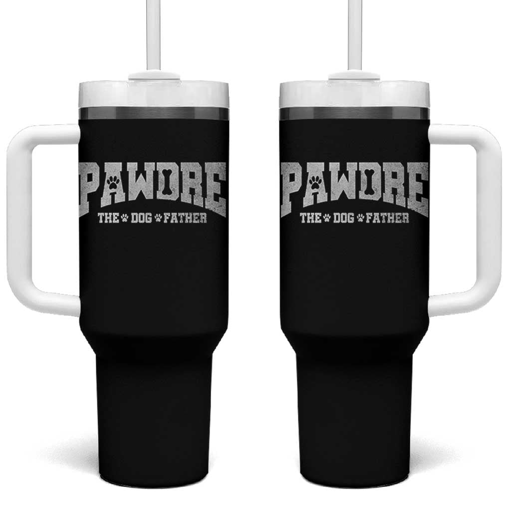 Pawdre The Dog Father Tumbler With Handle Dog Dad Christmas Fathers Day - Wonder Print Shop