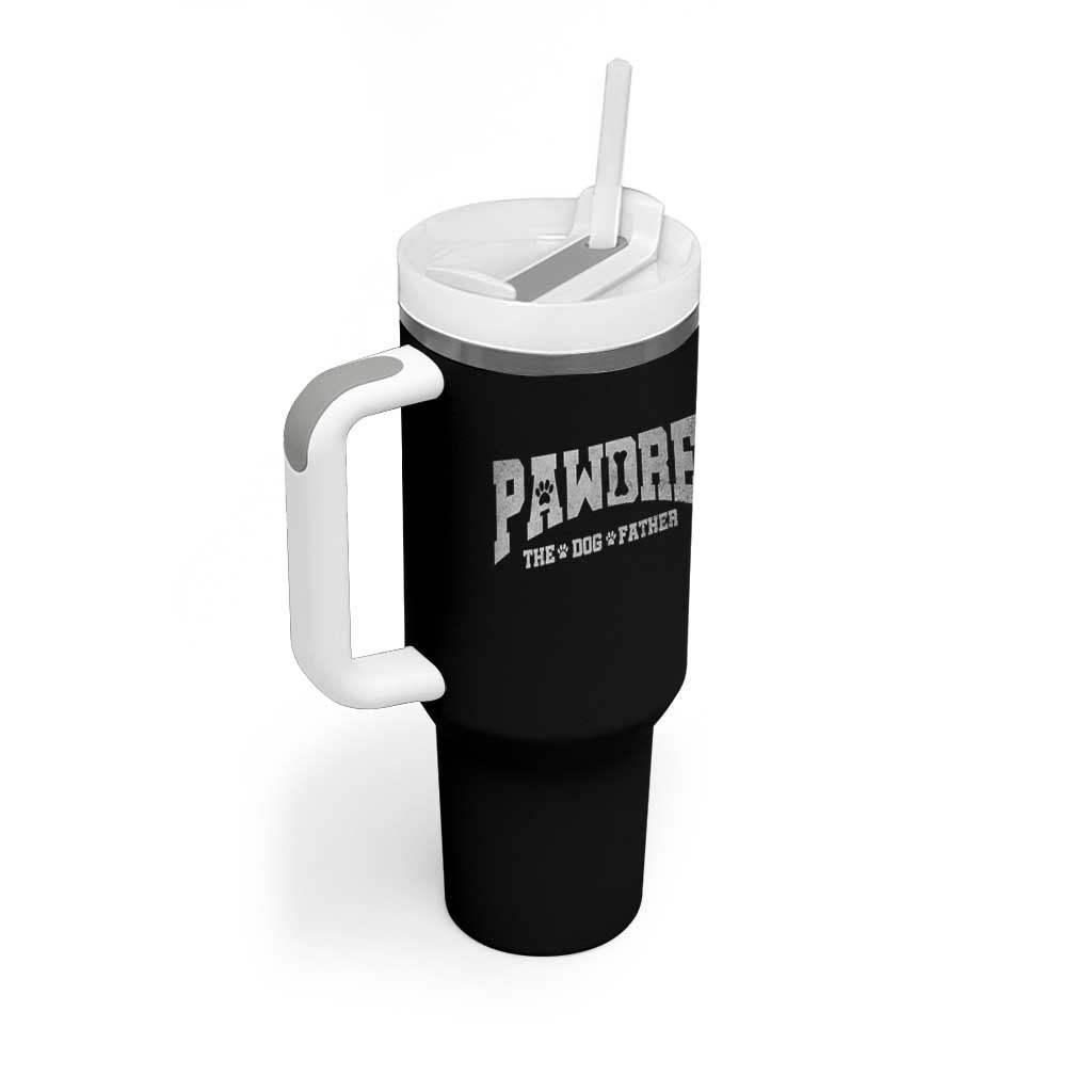 Pawdre The Dog Father Tumbler With Handle Dog Dad Christmas Fathers Day - Wonder Print Shop
