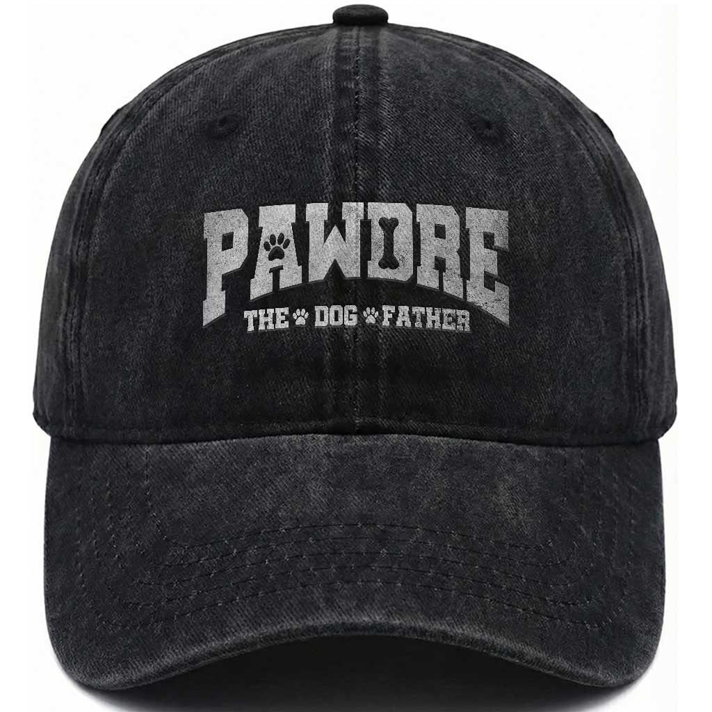 Pawdre The Dog Father Washed Cotton Baseball Cap Dog Dad Christmas Fathers Day