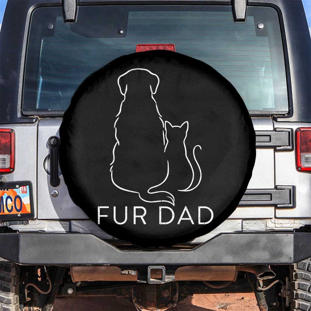 Fur Dad Spare Tire Cover Pet Lover Cat Dog Dad Funny Fathers Day - Wonder Print Shop