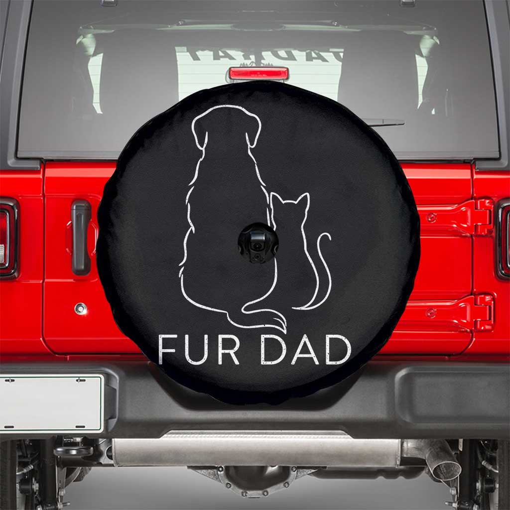 Fur Dad Spare Tire Cover Pet Lover Cat Dog Dad Funny Fathers Day - Wonder Print Shop