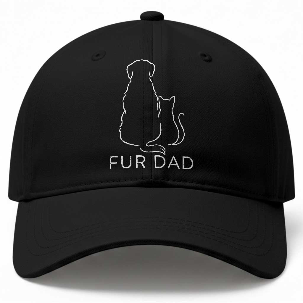 Fur Dad Baseball Cap Pet Lover Cat Dog Dad Funny Fathers Day