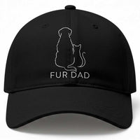 Fur Dad Baseball Cap Pet Lover Cat Dog Dad Funny Fathers Day
