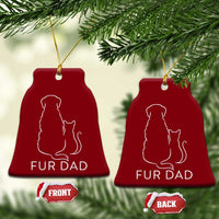 Fur Dad Ceramic Ornament Pet Lover Cat Dog Dad Funny Fathers Day - Wonder Print Shop