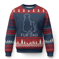 Fur Dad Ugly Christmas Sweater Pet Lover Cat Dog Dad Funny Fathers Day - Wonder Print Shop