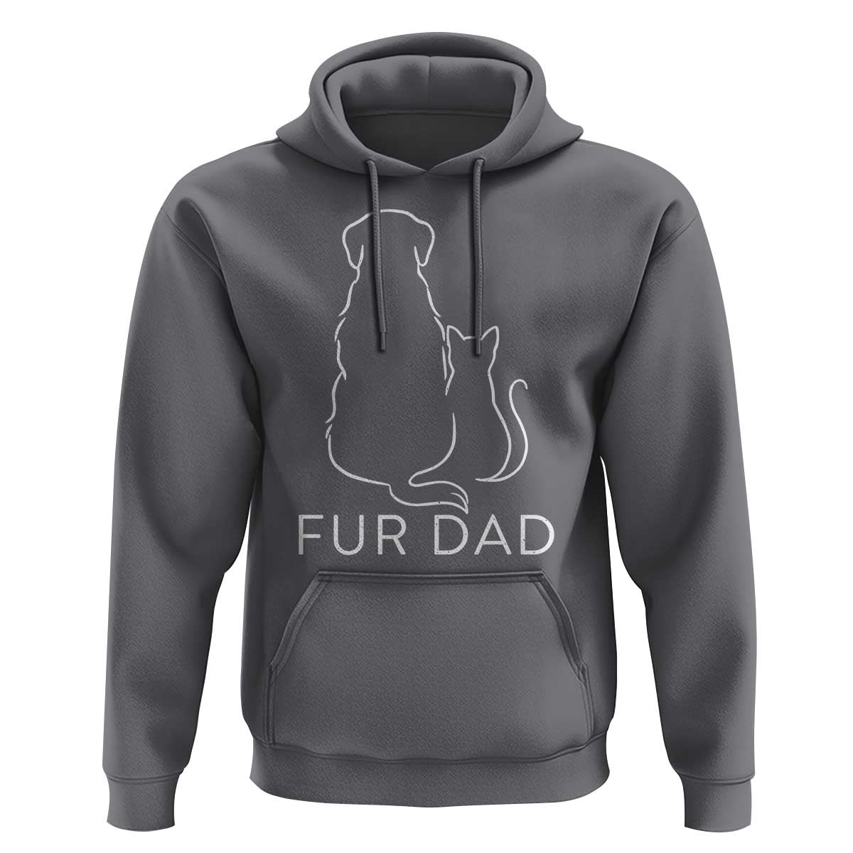 Fur Dad Hoodie Pet Lover Cat Dog Dad Funny Fathers Day - Wonder Print Shop