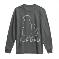Fur Dad Long Sleeve Shirt Pet Lover Cat Dog Dad Funny Fathers Day - Wonder Print Shop