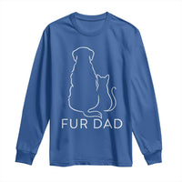 Fur Dad Long Sleeve Shirt Pet Lover Cat Dog Dad Funny Fathers Day - Wonder Print Shop