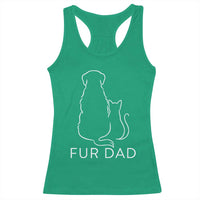 Fur Dad Racerback Tank Top Pet Lover Cat Dog Dad Funny Fathers Day - Wonder Print Shop