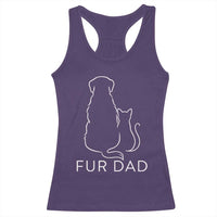 Fur Dad Racerback Tank Top Pet Lover Cat Dog Dad Funny Fathers Day - Wonder Print Shop