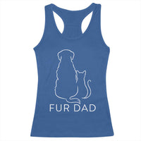 Fur Dad Racerback Tank Top Pet Lover Cat Dog Dad Funny Fathers Day - Wonder Print Shop