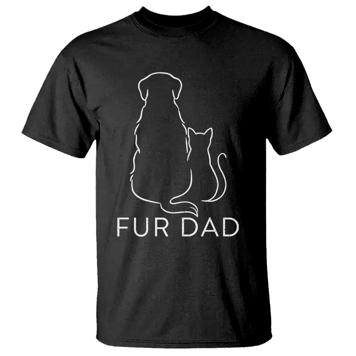 Fur Dad T Shirt Pet Lover Cat Dog Dad Funny Fathers Day - Wonder Print Shop