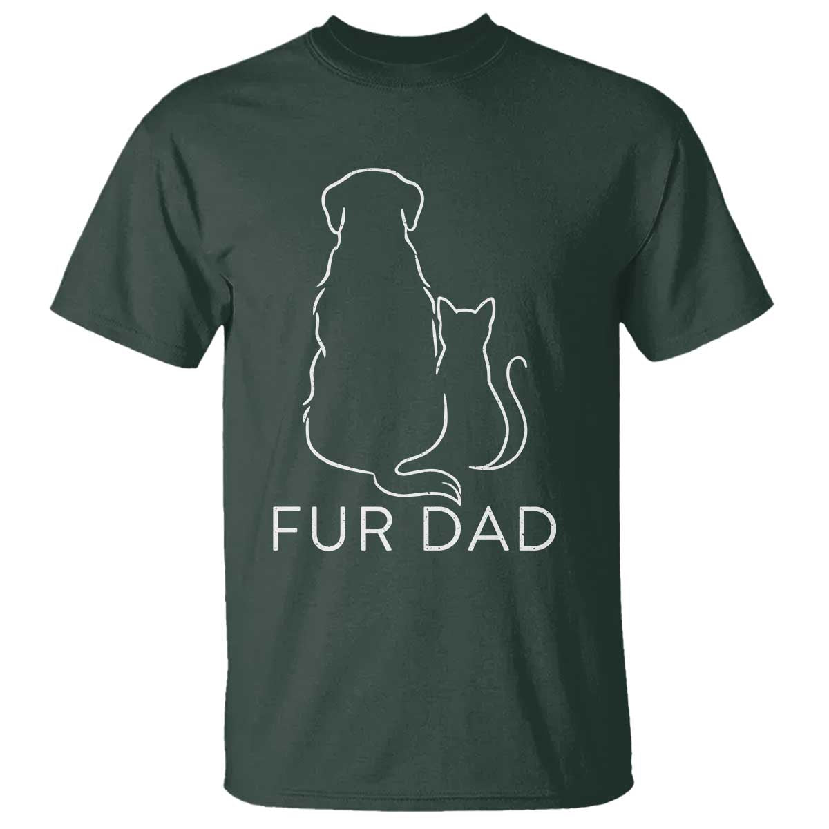 Fur Dad T Shirt Pet Lover Cat Dog Dad Funny Fathers Day - Wonder Print Shop