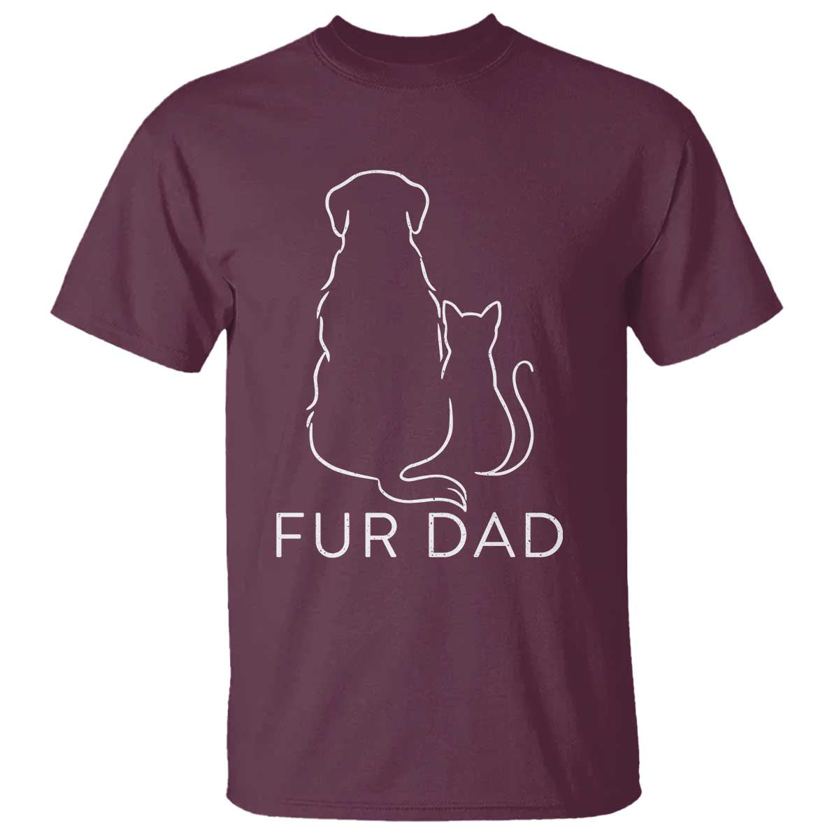 Fur Dad T Shirt Pet Lover Cat Dog Dad Funny Fathers Day - Wonder Print Shop