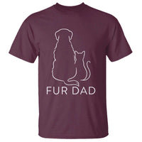 Fur Dad T Shirt Pet Lover Cat Dog Dad Funny Fathers Day - Wonder Print Shop