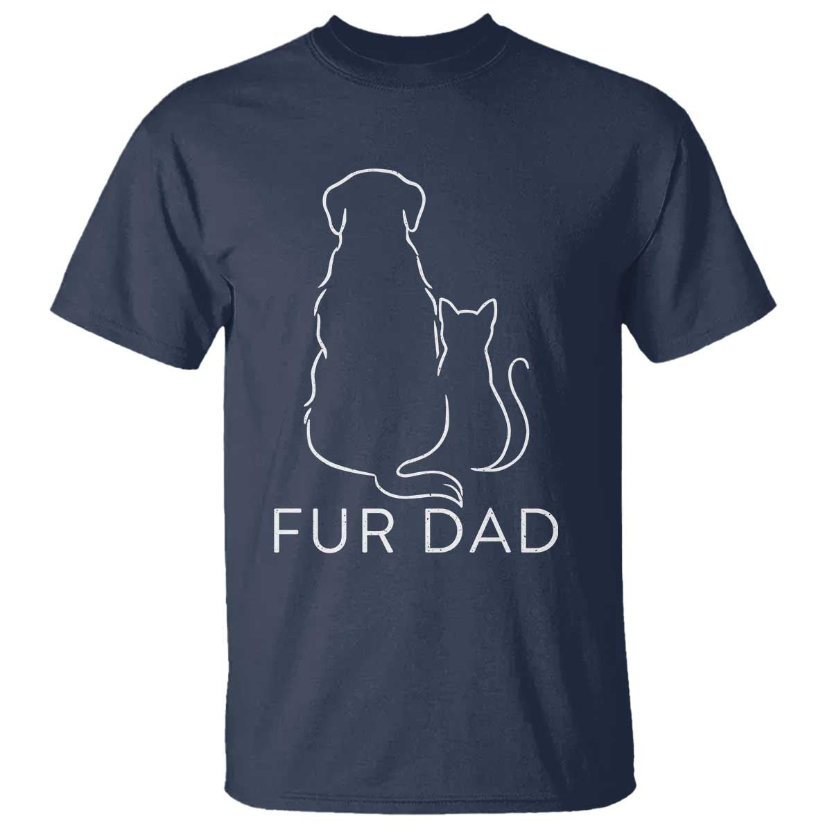 Fur Dad T Shirt Pet Lover Cat Dog Dad Funny Fathers Day - Wonder Print Shop