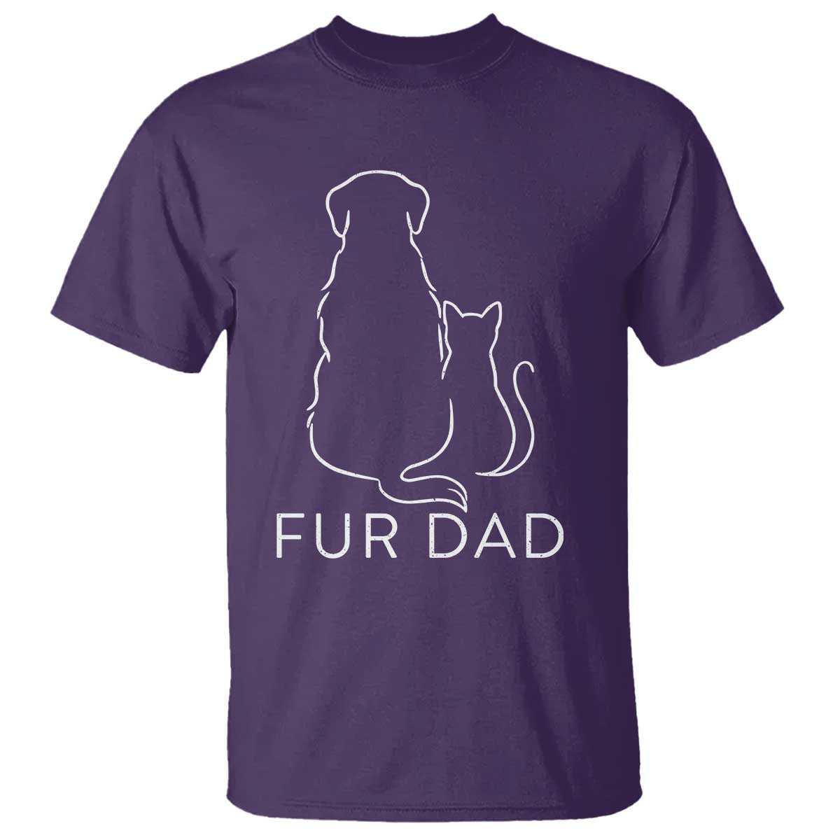 Fur Dad T Shirt Pet Lover Cat Dog Dad Funny Fathers Day - Wonder Print Shop