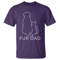 Fur Dad T Shirt Pet Lover Cat Dog Dad Funny Fathers Day - Wonder Print Shop