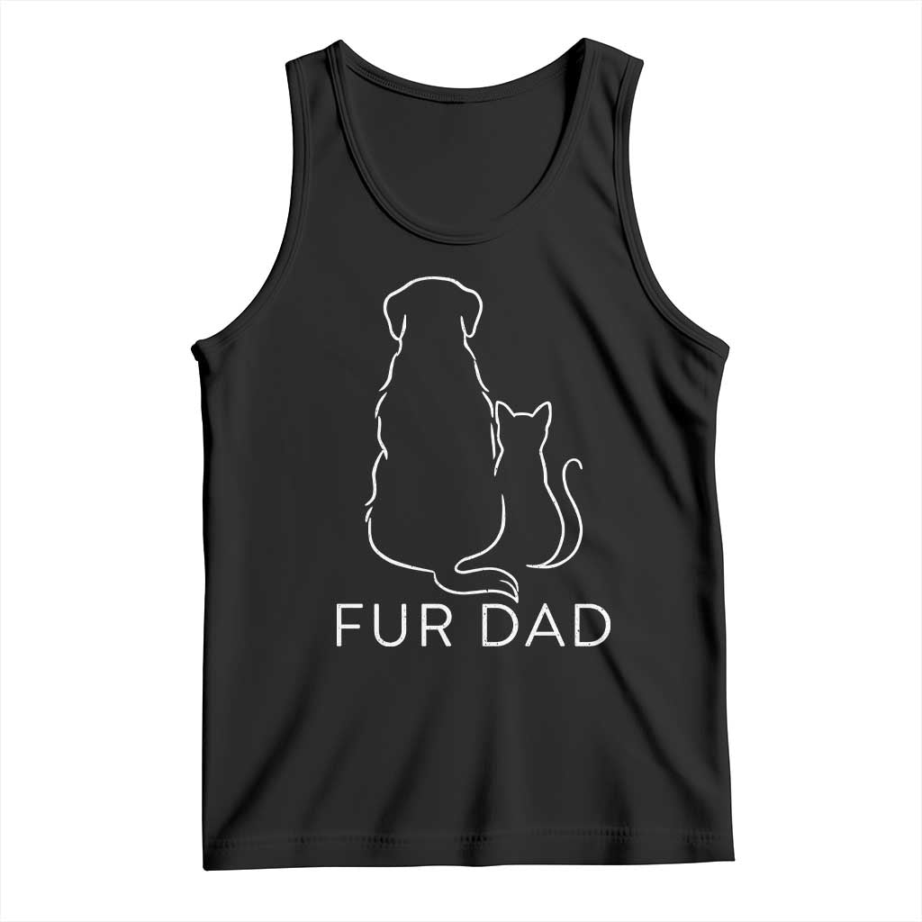 Fur Dad Tank Top Pet Lover Cat Dog Dad Funny Fathers Day - Wonder Print Shop