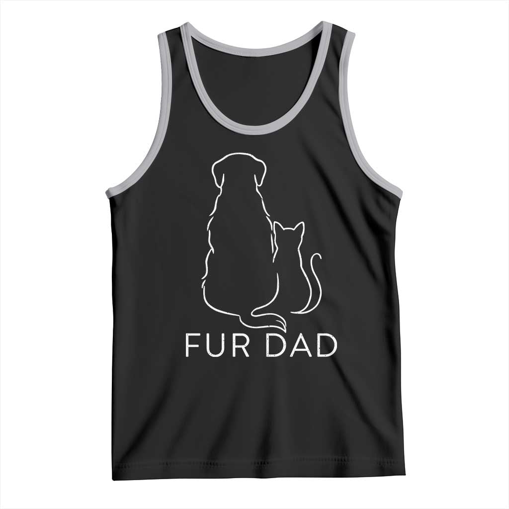 Fur Dad Tank Top Pet Lover Cat Dog Dad Funny Fathers Day - Wonder Print Shop