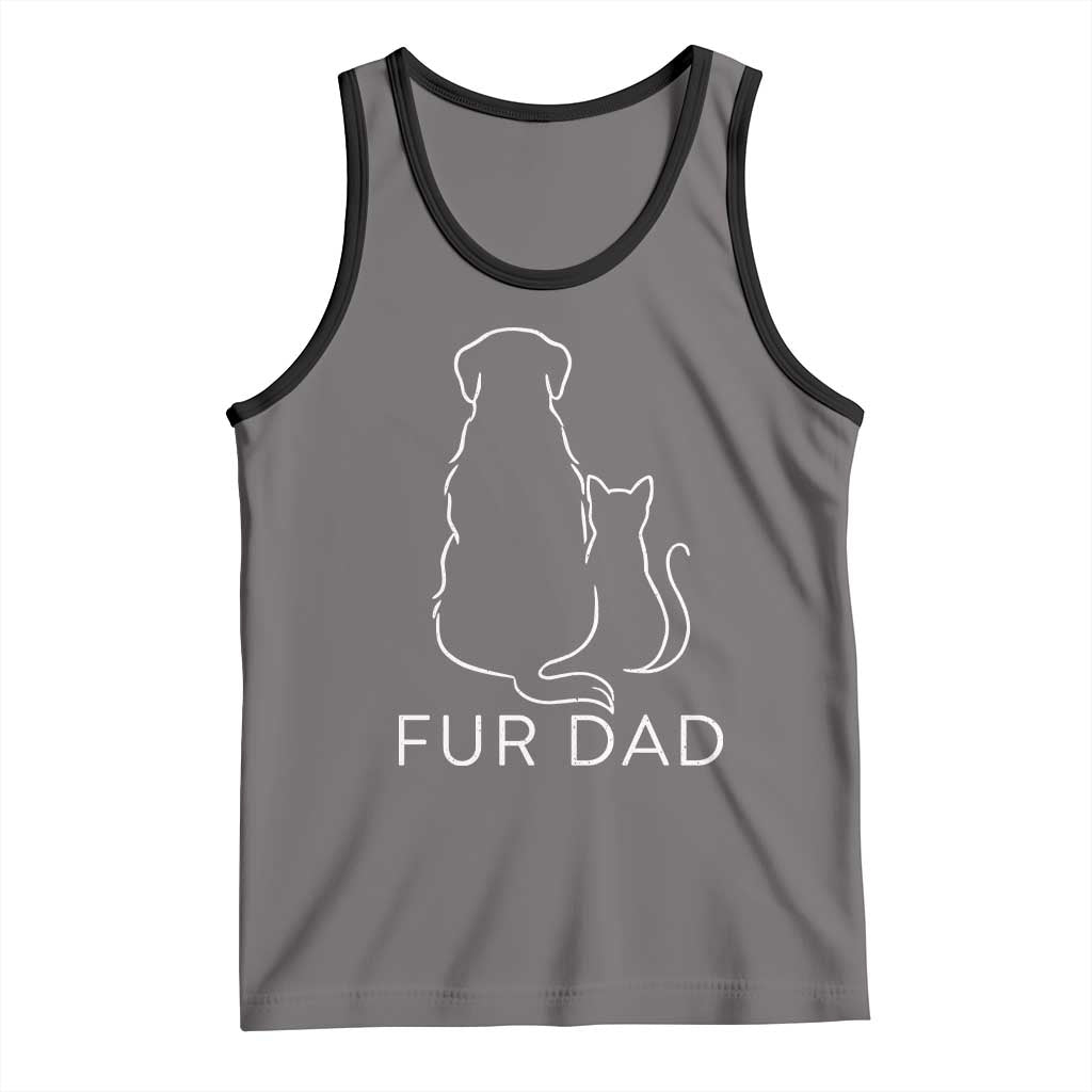 Fur Dad Tank Top Pet Lover Cat Dog Dad Funny Fathers Day - Wonder Print Shop