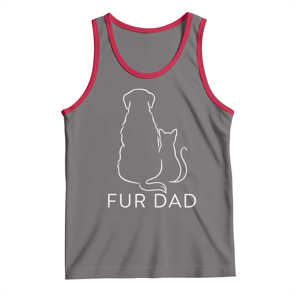 Fur Dad Tank Top Pet Lover Cat Dog Dad Funny Fathers Day - Wonder Print Shop