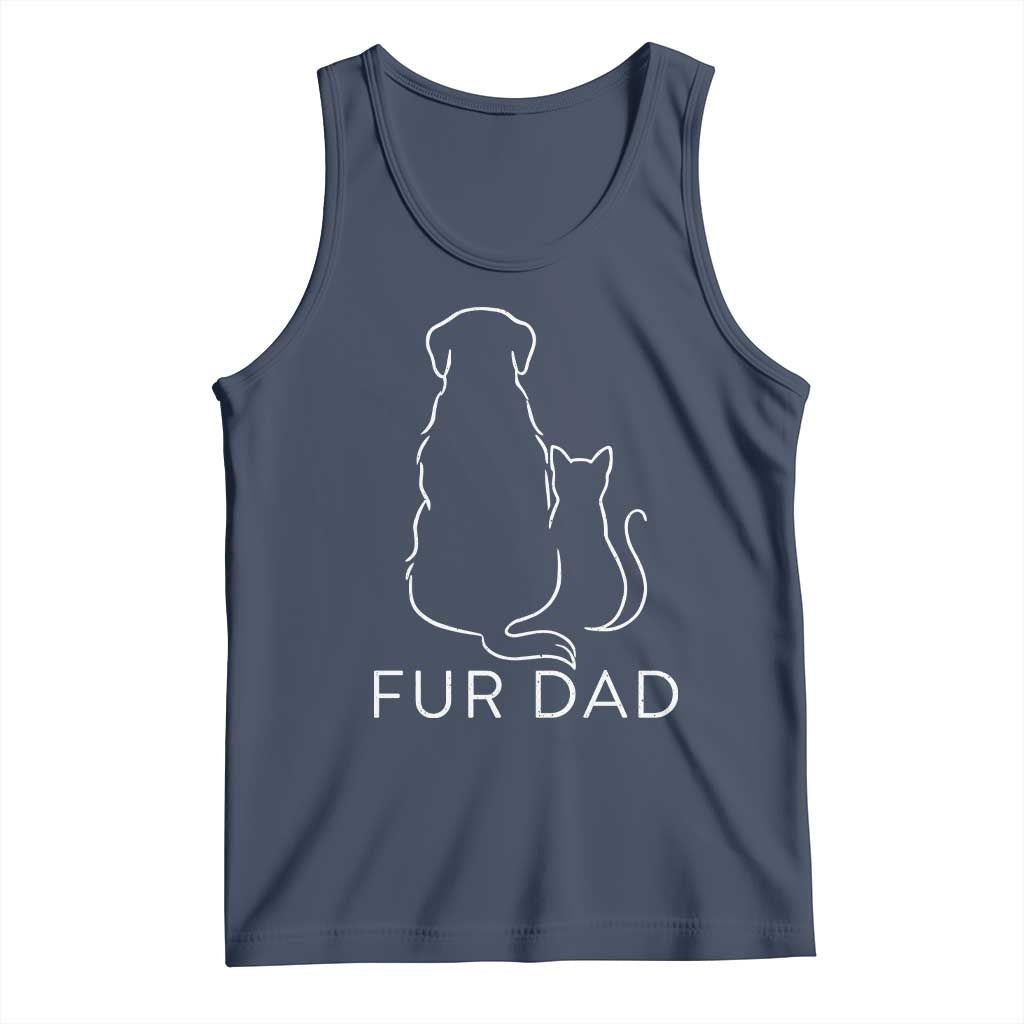 Fur Dad Tank Top Pet Lover Cat Dog Dad Funny Fathers Day - Wonder Print Shop