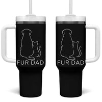 Fur Dad Tumbler With Handle Pet Lover Cat Dog Dad Funny Fathers Day - Wonder Print Shop
