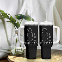 Fur Dad Tumbler With Handle Pet Lover Cat Dog Dad Funny Fathers Day - Wonder Print Shop