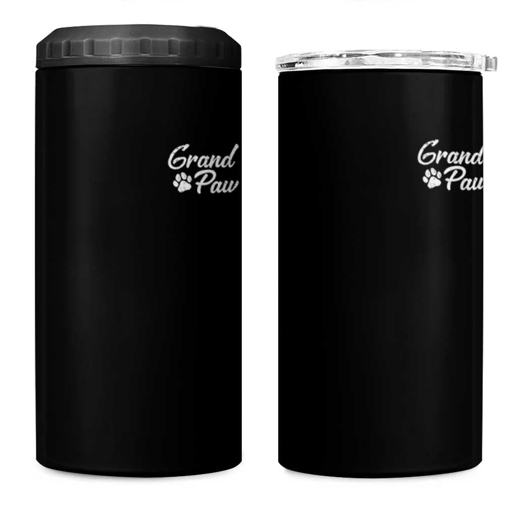 Grandpaw 4 in 1 Can Cooler Tumbler Best Dog Grandpa Fathers Day Gift From Dog - Wonder Print Shop