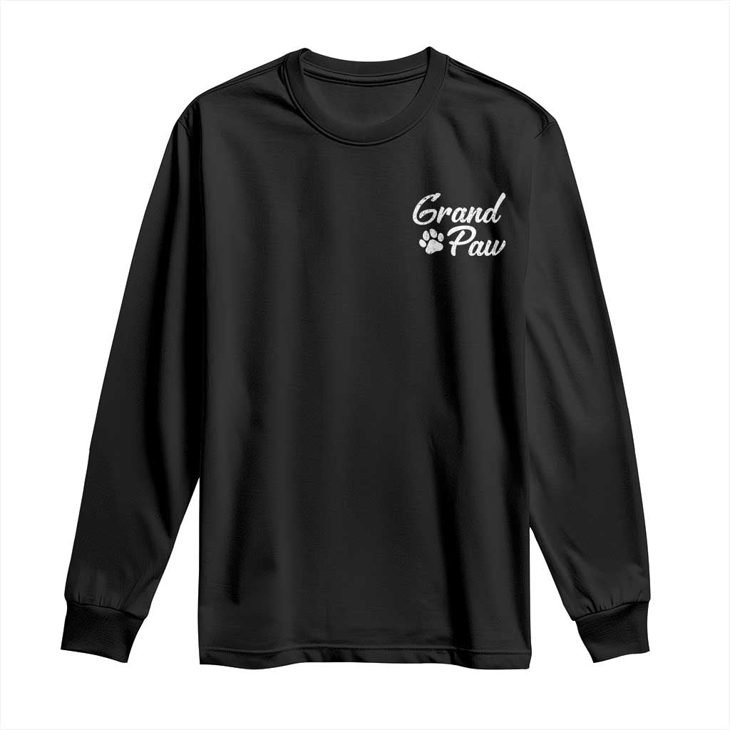 Grandpaw Long Sleeve Shirt Best Dog Grandpa Fathers Day Gift From Dog - Wonder Print Shop